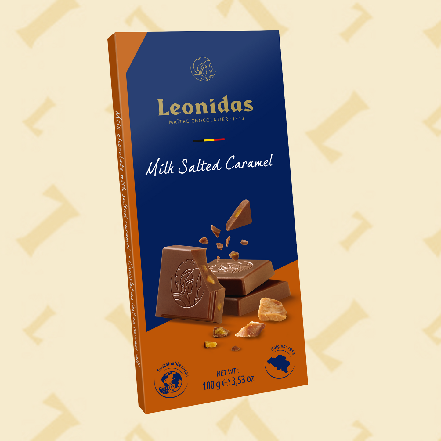 Tablette 100 g lait caramel salé